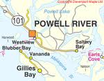 Powell River Map